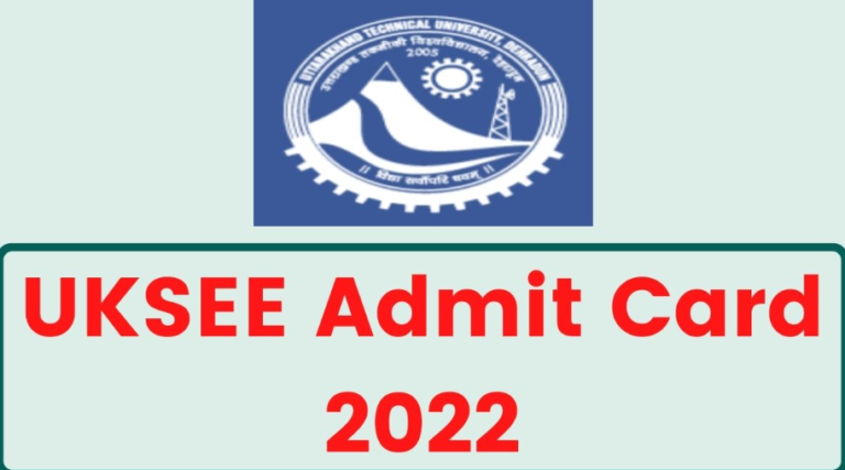 UKSEE Admit Card 2022 - Download Hall Ticket @uktech.ac.in